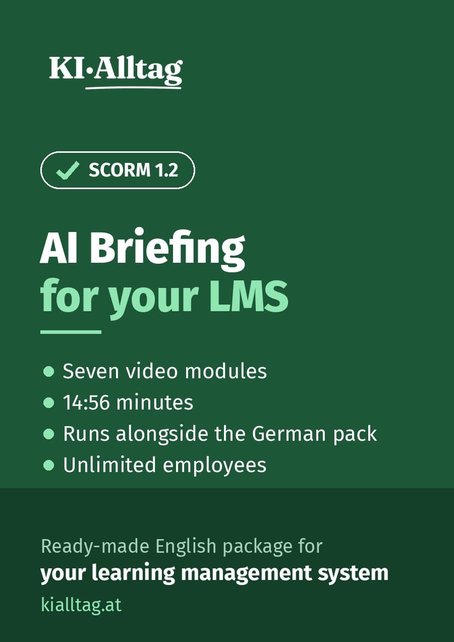 Deckblatt von SCORM-Paket, englische Fassung