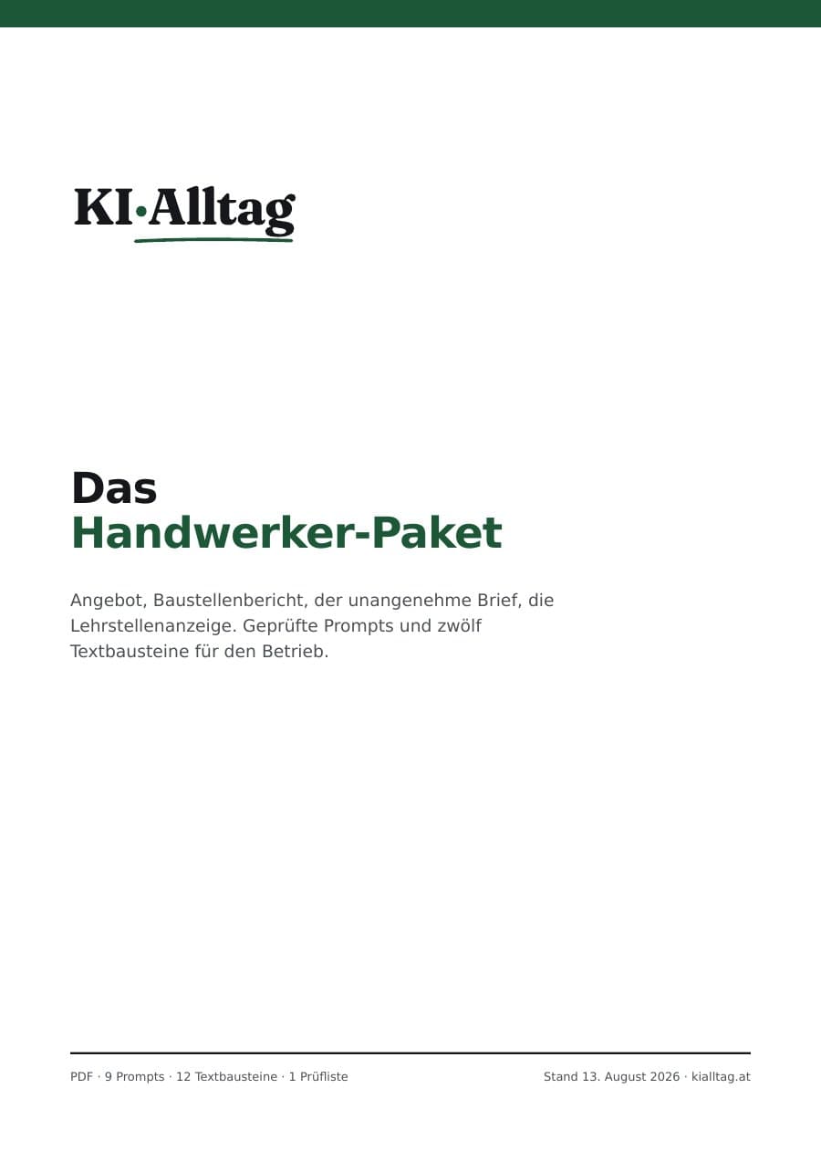 Deckblatt von Das Handwerker-Paket
