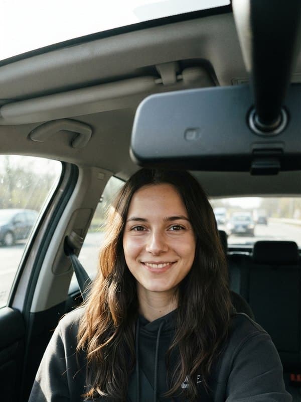 Handyfoto vorher: Aufgenommen im Auto